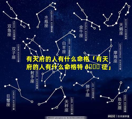 有天府的人有什么命格「有天府的人有什么命格特 🍀 征」